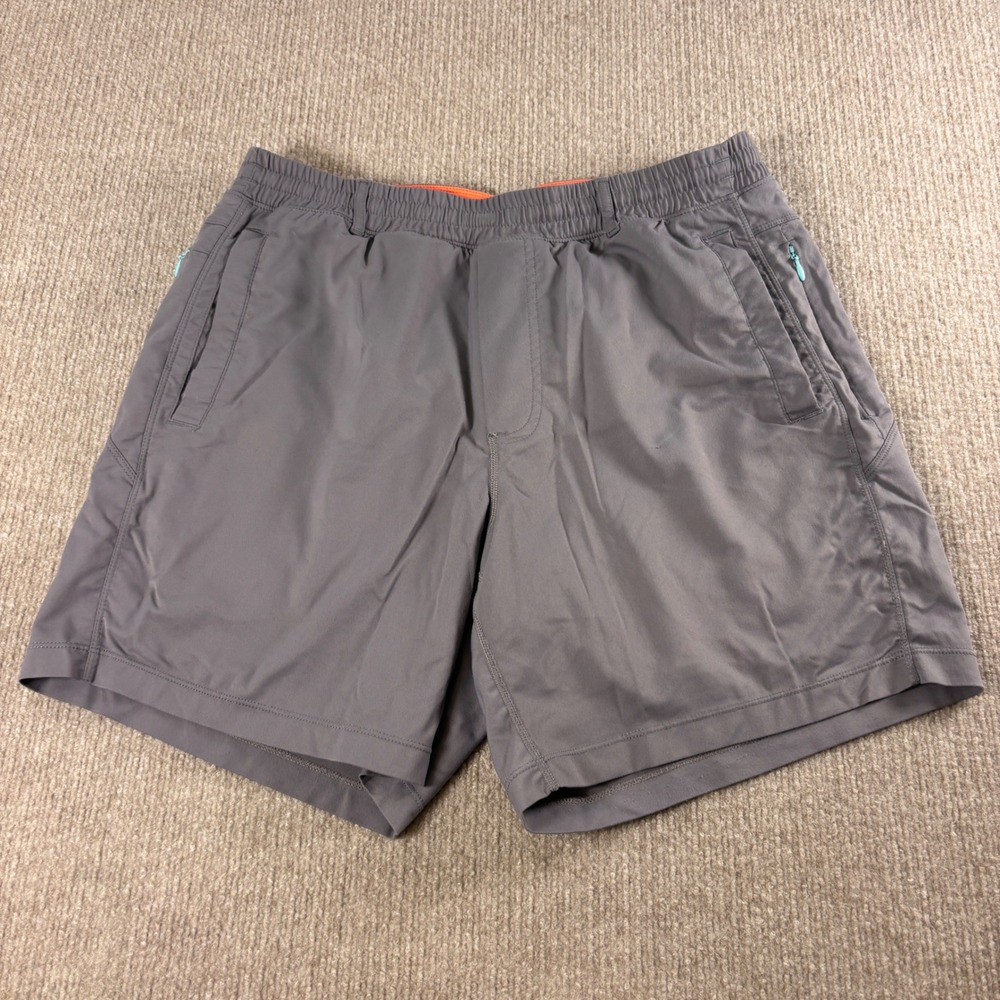 Birddogs Classic Lined Gym Shorts Mens Large Gray Orange Liner 7 Inch Inseam